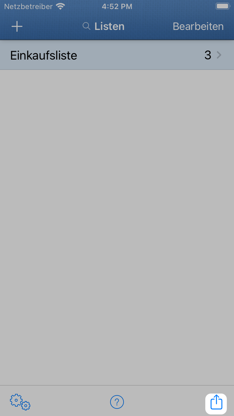 Screenshot mit Export-Button